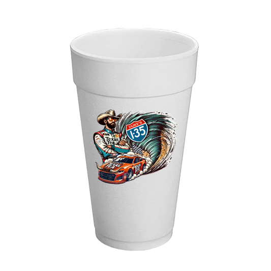 Texas Tea Styrofoam Cup